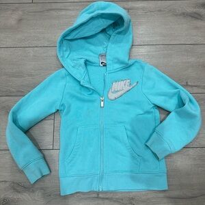 Nike Kids' Turquoise Zip-Up Hoodie